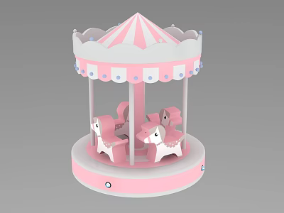 Modern Carousel Electric Rotating Horse 3d model Modern Carousel Electric Rotating Horse 3d model