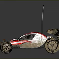 Remote Control Off Road Buggy With Pink And White Body And Large Wheels