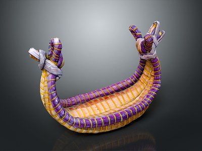 Modern Dragon Boat Wood Dragon Boat Race Boat Race Dragon Boat Race 3d model