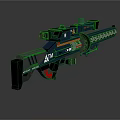 Futuristic Sci Fi Weapon With Advanced Scope And Glowing Mechanical Structure 3d model