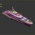 Luxury White Superyacht With Spacious Deck Modern Design And Water Reflection