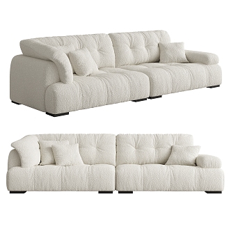 Modern double sofa 3d model