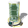 Vertical Plant Growth System With Transparent Cylinder And Digital Control Panel
