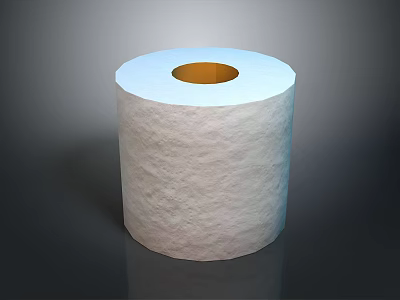 Soft Absorbent White Toilet Paper Roll For Daily Bathroom Use 3d model