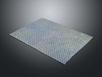 Modern Home Decorative Mat With Wood Stone Grid Pattern And Textured Surface 3d model