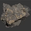 Natural Rock Decorative Structure With Textured Surfaces And Cave Like Openings