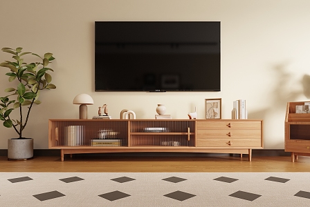 Nordic TV Cabinet Decoration 3d model