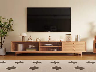 Nordic TV Cabinet Decoration 3d model