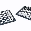 Two Chessboards with Black White Pieces for Classic Board Game Entertainment