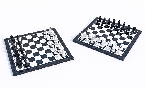 modern chess board 3d model