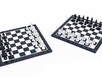 modern chess board 3d model