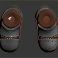 Orange And Silver Kids Boots With Durable Straps And Decorative Details