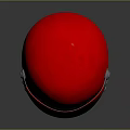 Tactical Weapon Equipment Red Helmet Featuring White Stripe And Shiny Surface