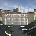 Modern School 3d model