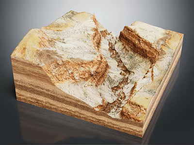 Garden Landscape Model Design With Layered Terrain And Natural Textures 3d model
