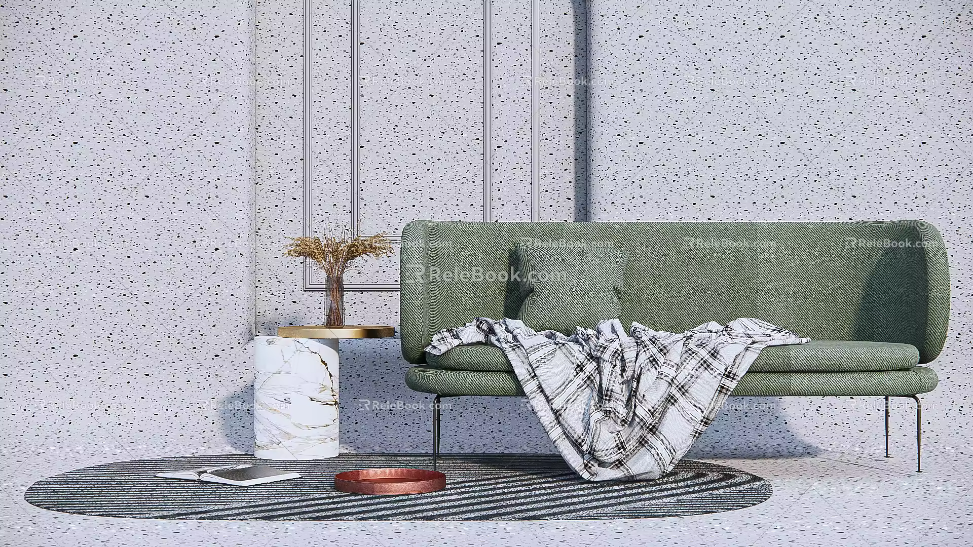 Modern Multiplayer Sofa Casual Sofa 3d model
