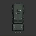 Green Armored Functional Vehicle With Military Equipment And Rugged Tires