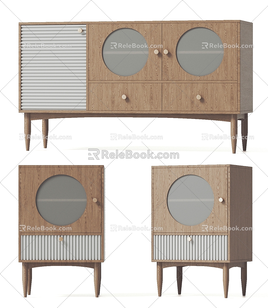 Creative Side Cabinet Entrance Cabinet 3d model