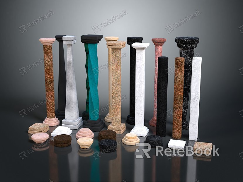 Columns Stone Columns Stone Columns Old Columns Roman Columns Roman Columns Classical Columns Greek Columns model