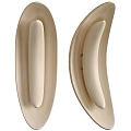 Abstract Shaped Wall Lamps With Curved Design Warm Beige Finish And Soft Glow