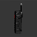 Black Portable FM Radio Speaker Featuring Display Screen Antenna Buttons And Temperature