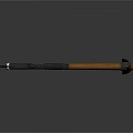 Sturdy Pickaxe With Wooden Handle And Sharp Metal Head For Garden Digging