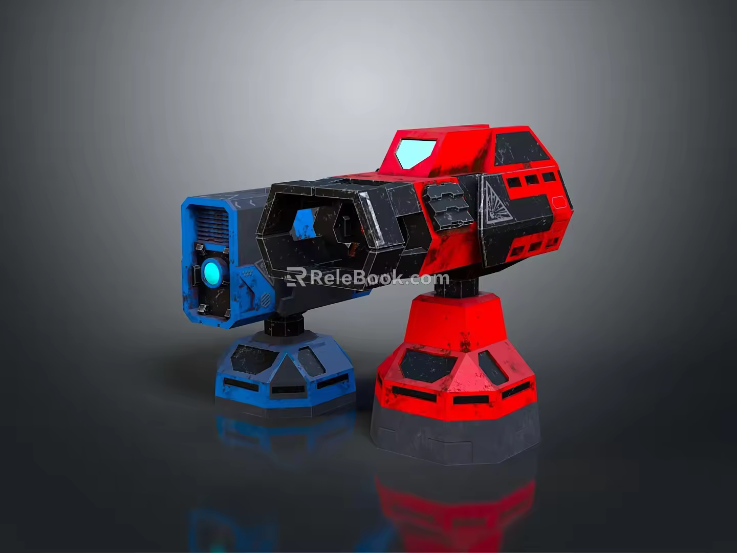 laser tower turret turntable sci-fi tower defense game tower defense sci-fi turret game turret game turret 3d model