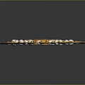 Ornate Traditional Clothing Accessories With Golden Design Pearls And Red Green Gemstones