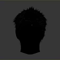 Medical Device Human Head Anatomical Model With Fluffy Black Hair For Medical Training