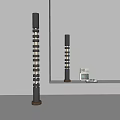 Modern Floor Lamp With Hollow Square Design And Warm Light In Interior Corner