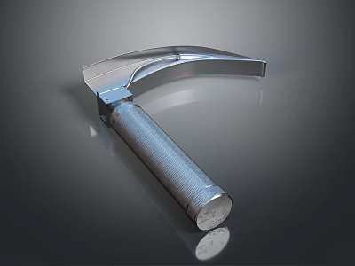 Professional Stainless Steel Laryngoscope Medical Instrument With Handle For Clinical Use 3d model