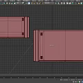 Blue Shipping Container Building With Two Units And Yellow Corner Fittings