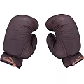 Brown Leather Lace Up Boxing Gloves As Sports Equipment For Boxing Training