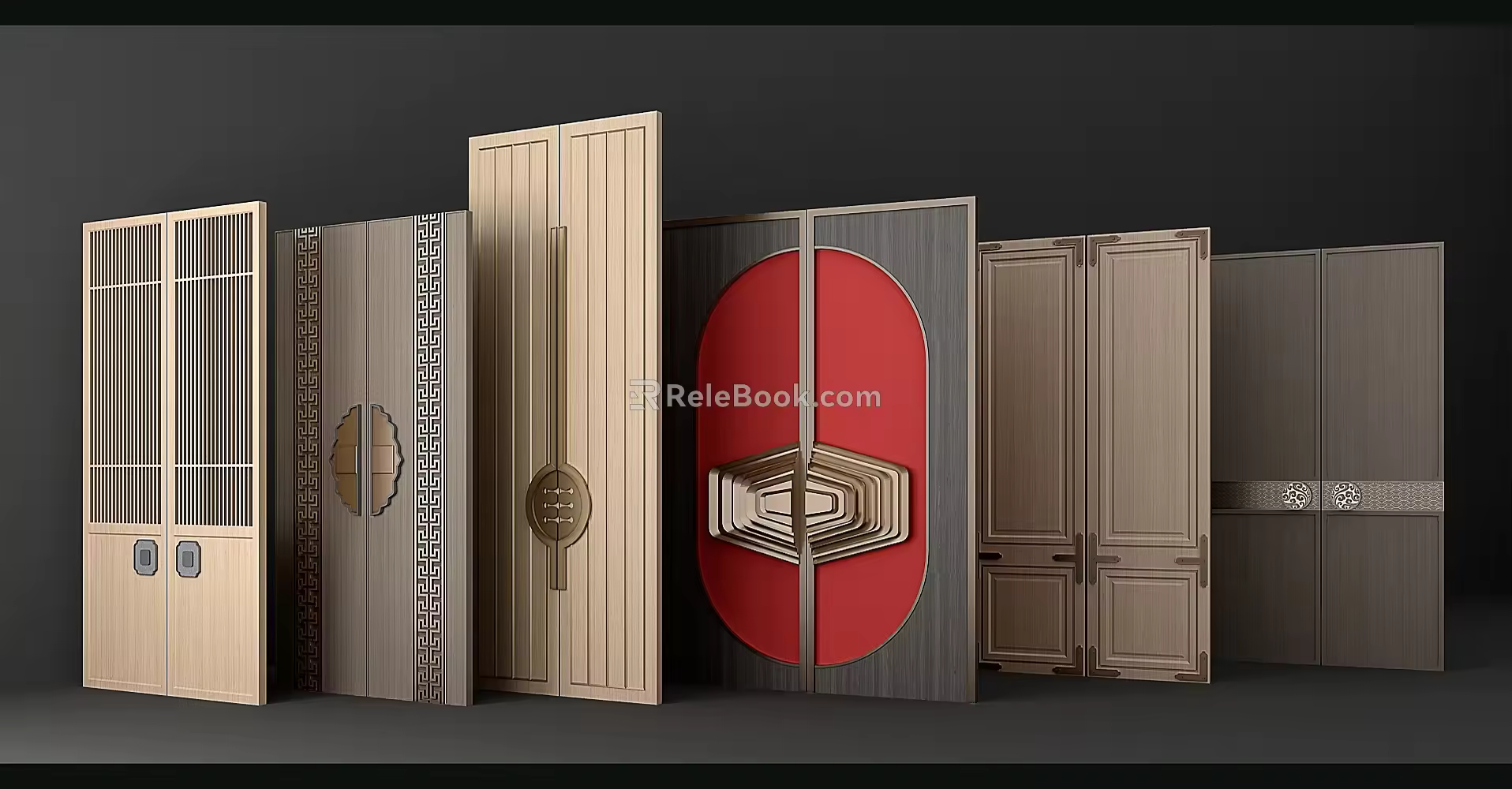 New Chinese Style Gate Tooling Gate 3d model