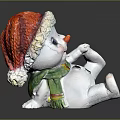 Snowman snowman snow children snow fox winter scene that animation character animation character 3d model
