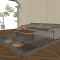 Silent double sofa 3d model