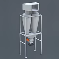 Industrial Cyclone Separator With Dual Cone Metal Frame Square Top Inlet And Bottom Outlet