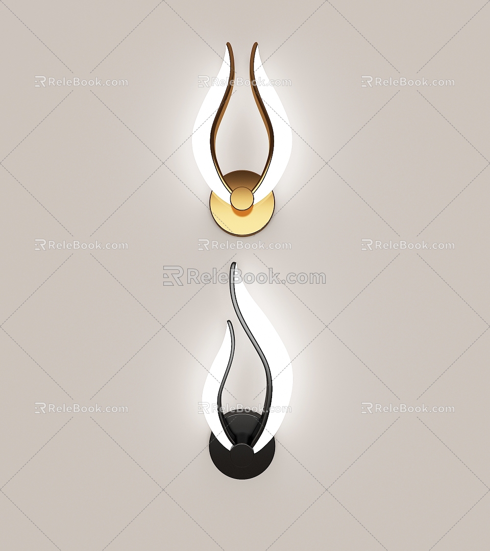 Modern minimalist wall lamp 3d model