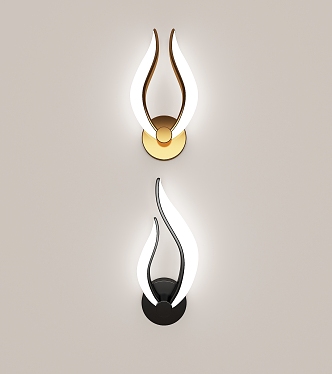 Modern minimalist wall lamp 3d model