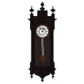 Vintage Wooden Grandfather Clock With Ornate Design White Dial And Pendulum