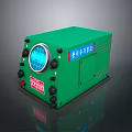 Green Electronic Device With Circular Blue Screen And Control Buttons From Duoli Electronic Company