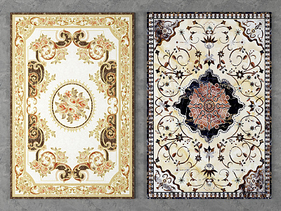 European-style floor tile mosaic model