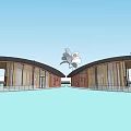 Modern Architecture Small Public Architecture Station Architecture Cafe Architecture Bookstore Architecture Landscape Architecture Art Architecture 3d model
