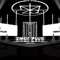 ZMOR PLUS Fashion Runway Stage With Geometric Design Spotlights And Backdrop Screens