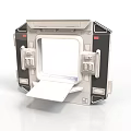 Open Space Capsule Hatch With Frame Control Panels And Mechanical Components