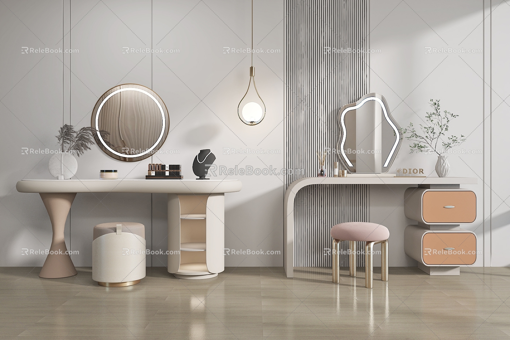 Modern Cream Style Home Dressing Table model