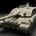 Military Main Battle Tank With Long Barrel Tracks And Turret Components 3d model