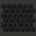 Hexagonal Modular Components Arranged In Geometric Pattern With Central Holes