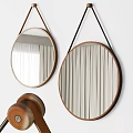 Round Hanging Mirrors In Modern Home Decor With Wood Accents