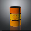 Orange Yellow Building Featuring Red Accents Heart Design And Black Decorative Bands